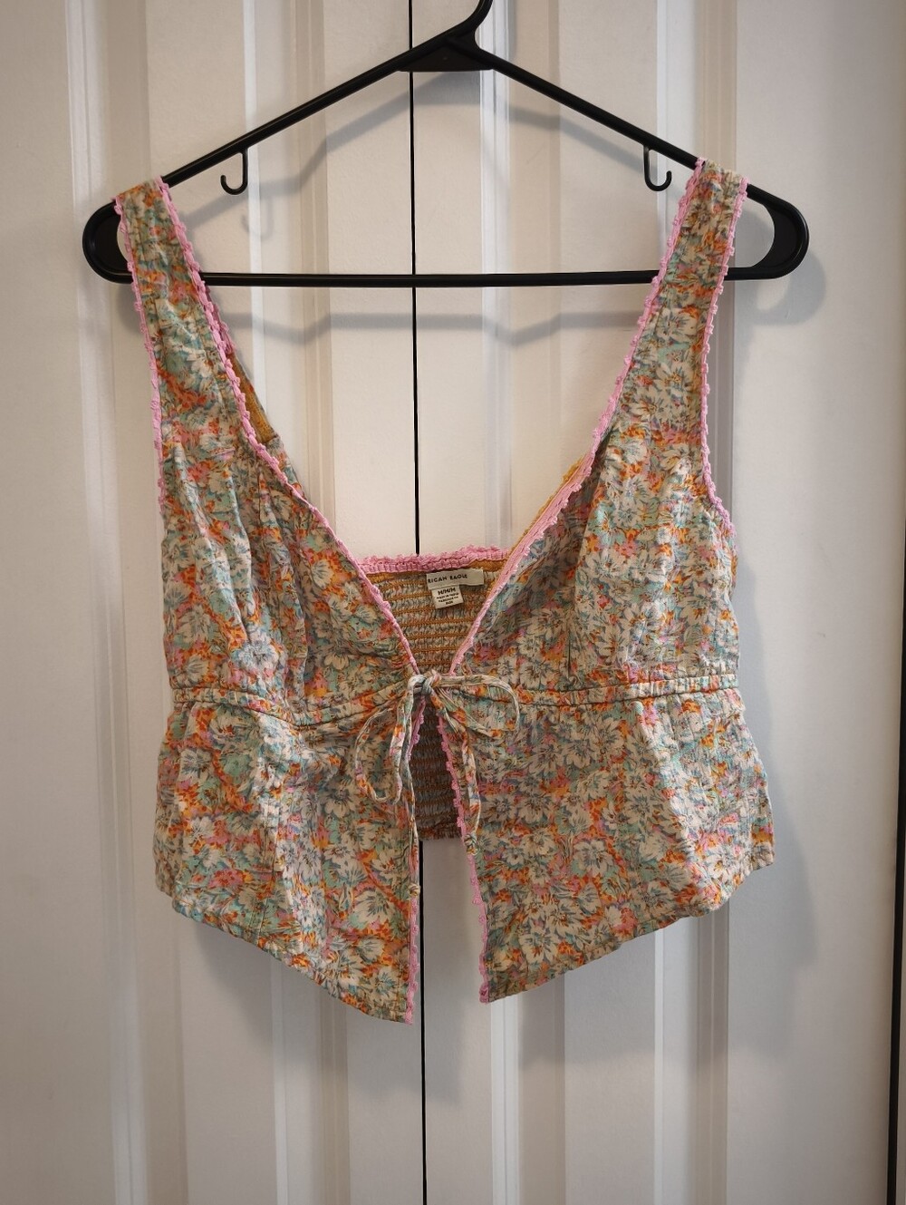American Eagle Outfitters Floral Tie-Front Camisole